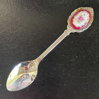 Ложка кофейная Роза 13 см сталь эмаль