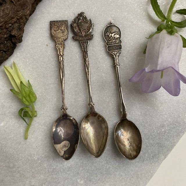 Ложка чайная 12 см набор 3 шт разные мельхиор