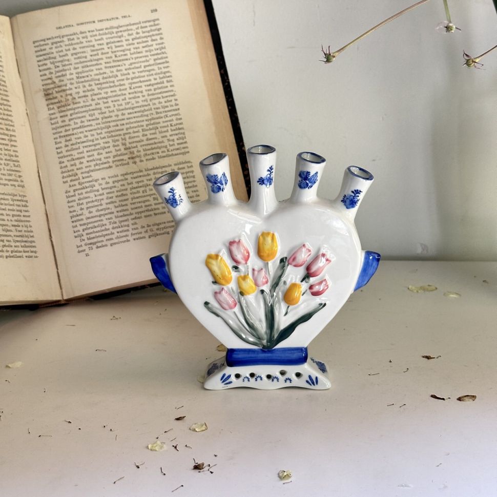 Ваза тулипье для тюльпанов 16 см керамика Голландия