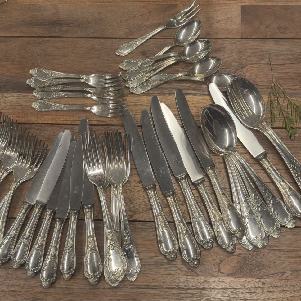 Нож столовый 21 см серебрение Арнуво Франция