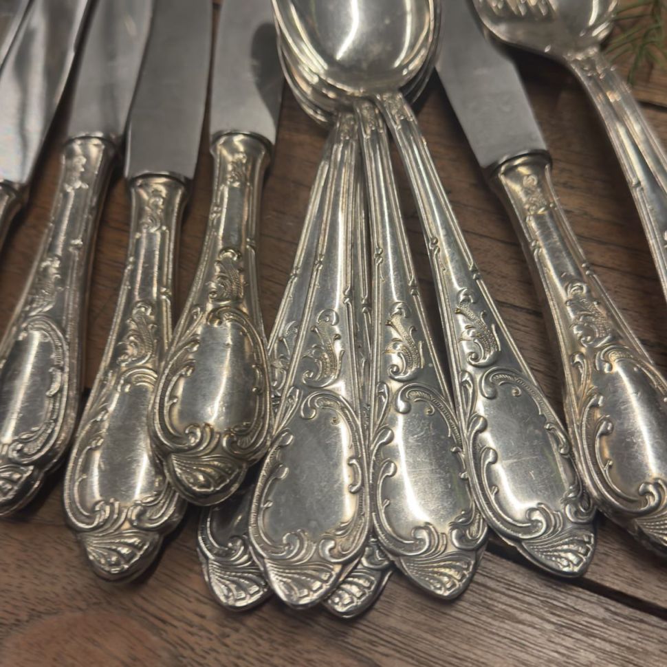 Нож столовый 21 см серебрение Арнуво Франция