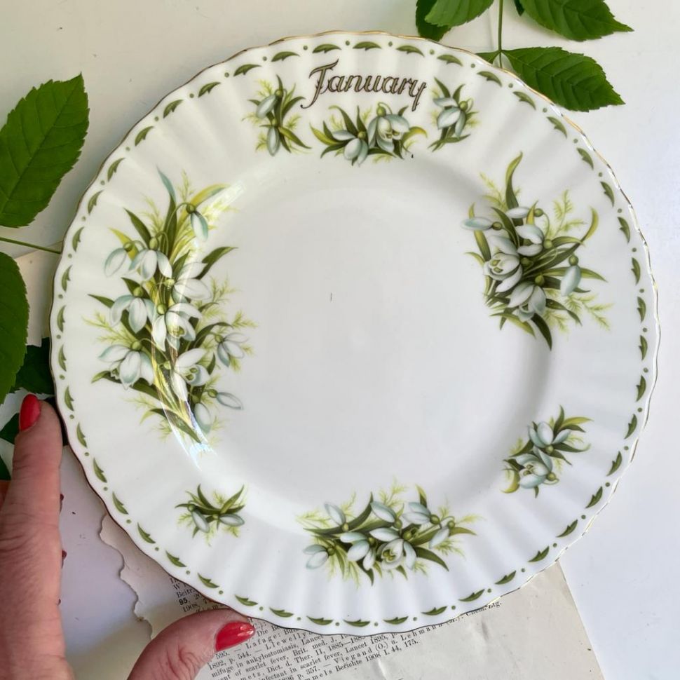 Тарелка Royal Albert 12 месяцев Январь 21 см Англия