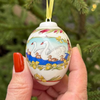 Подвес Яйцо пасхальное Hutschenreuther 7 см фарфор Германия 2000 г.