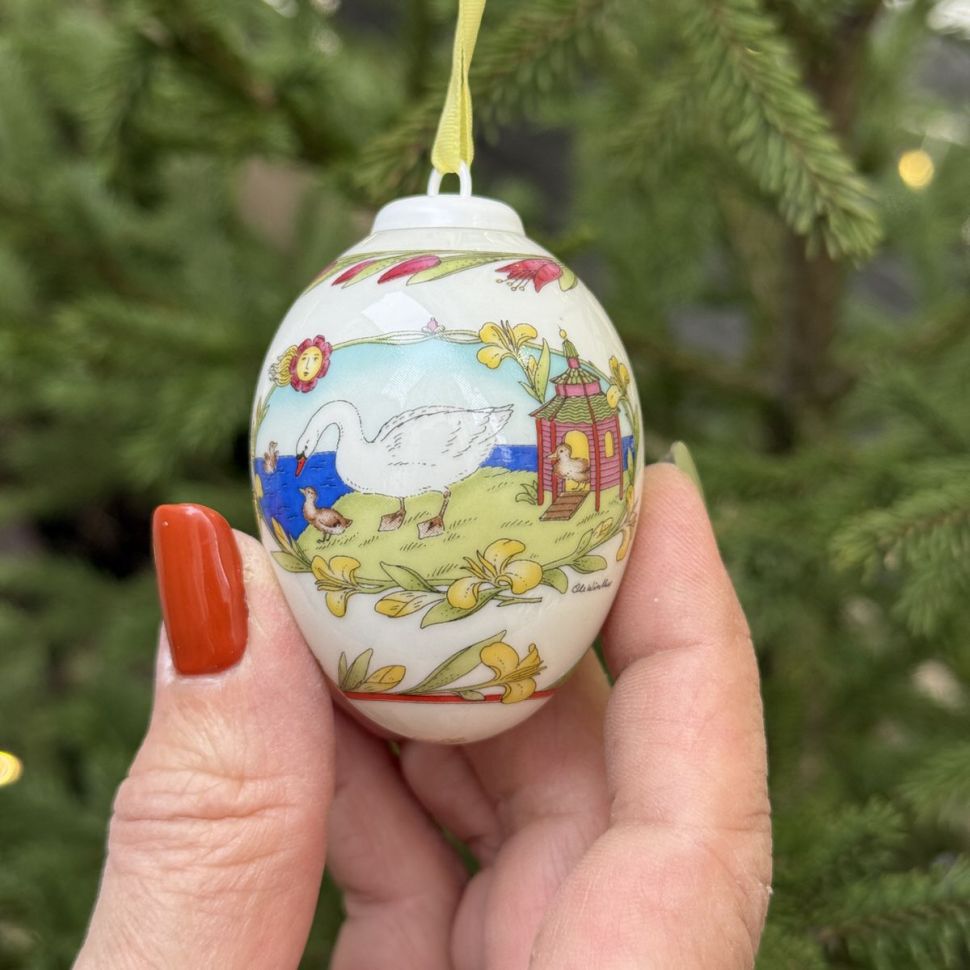 Подвес Яйцо пасхальное Hutschenreuther 7 см фарфор Германия 2000 г.