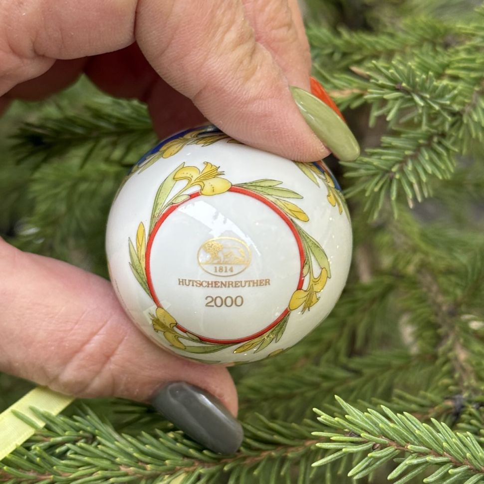 Подвес Яйцо пасхальное Hutschenreuther 7 см фарфор Германия 2000 г.