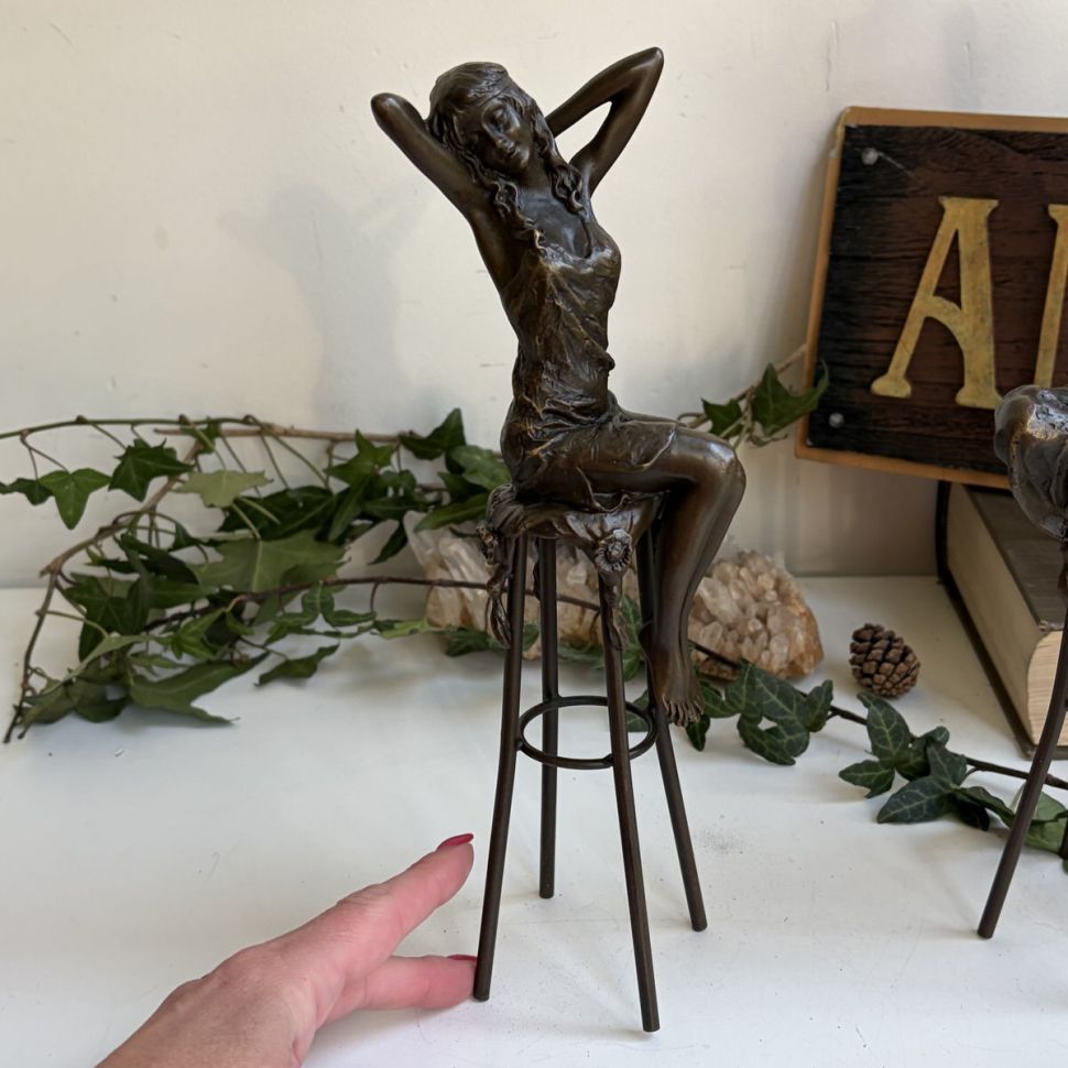 Статуэтка Девушка Утро Pierre Collinet 27 см Франция бронза 50-е гг