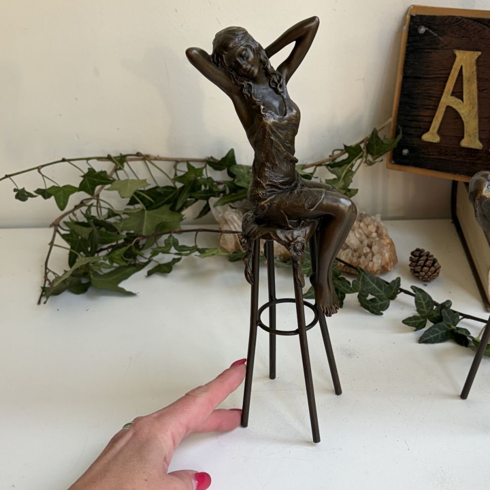 Статуэтка Девушка Утро Pierre Collinet 27 см Франция бронза 50-е гг