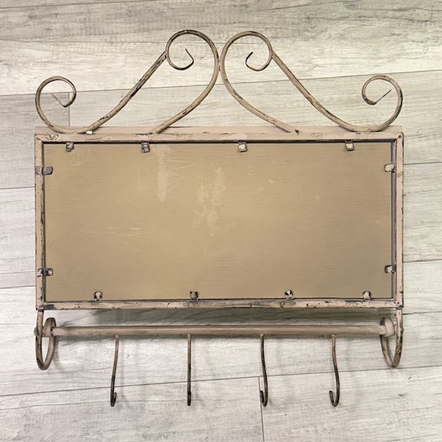 Полка вешалка настенная с зеркалом 52 см