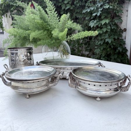 Подставка под горячее 31 см серебрение Англия