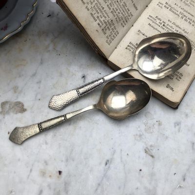 Ложка сервировочная 20 см Строчка мельхиор