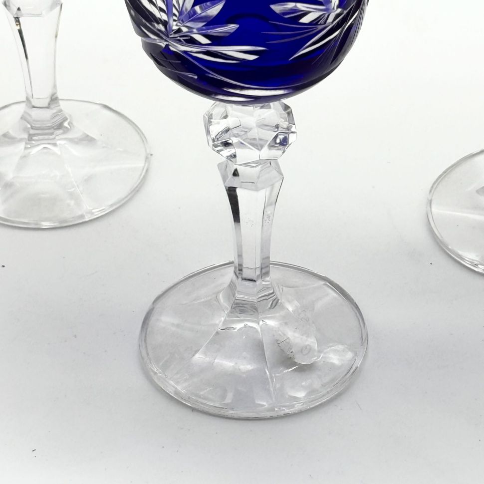 Бокал тюльпан набор 3 шт. 280 мл цветной хрусталь Чехия