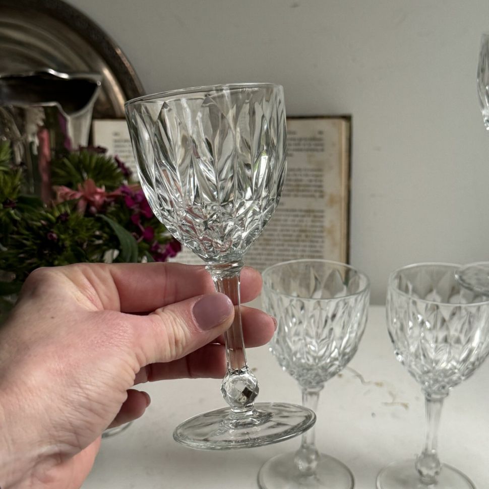 Бокал с ручным гранением 100 мл хрусталь Германия