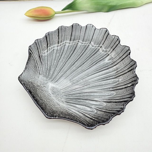 Блюдо икорница Ракушка 14 см стекло