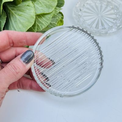 Розетка Полосы 8 см хрустальное стекло