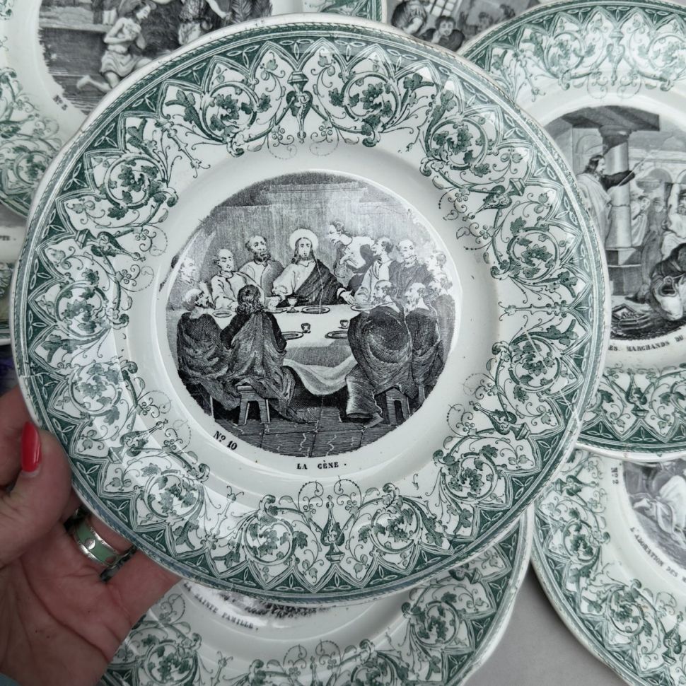 Тарелка Greil & Montereau Тайная вечеря №10 20 см Франция  