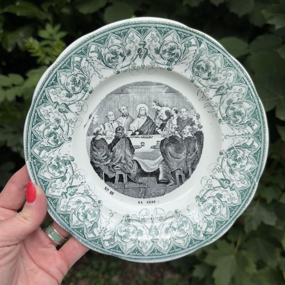 Тарелка Greil & Montereau Тайная вечеря №10 20 см Франция  