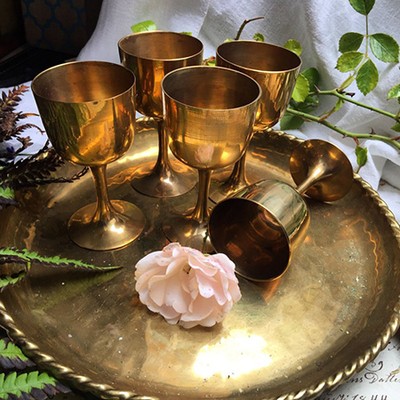 Латунный небольшой бокал для вина