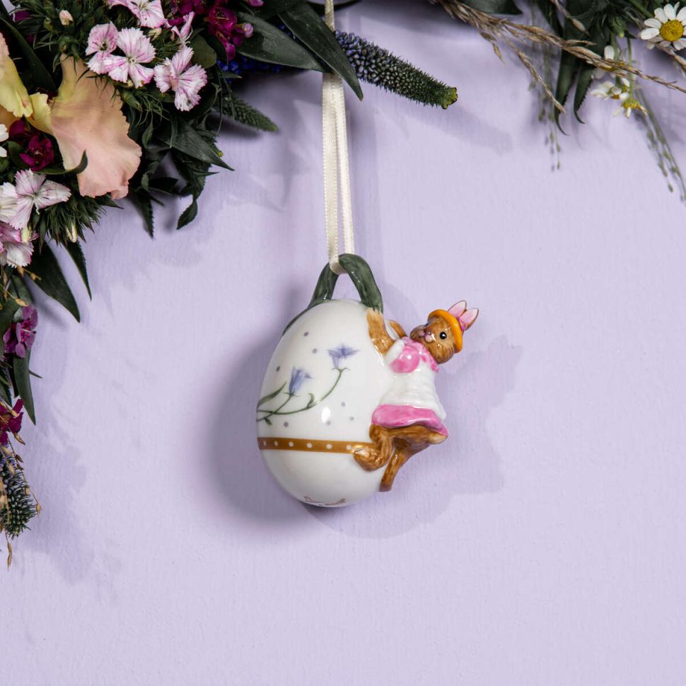 Подвес ВиллеройБох Яйцо пасхальное 8 см фарфор Германия