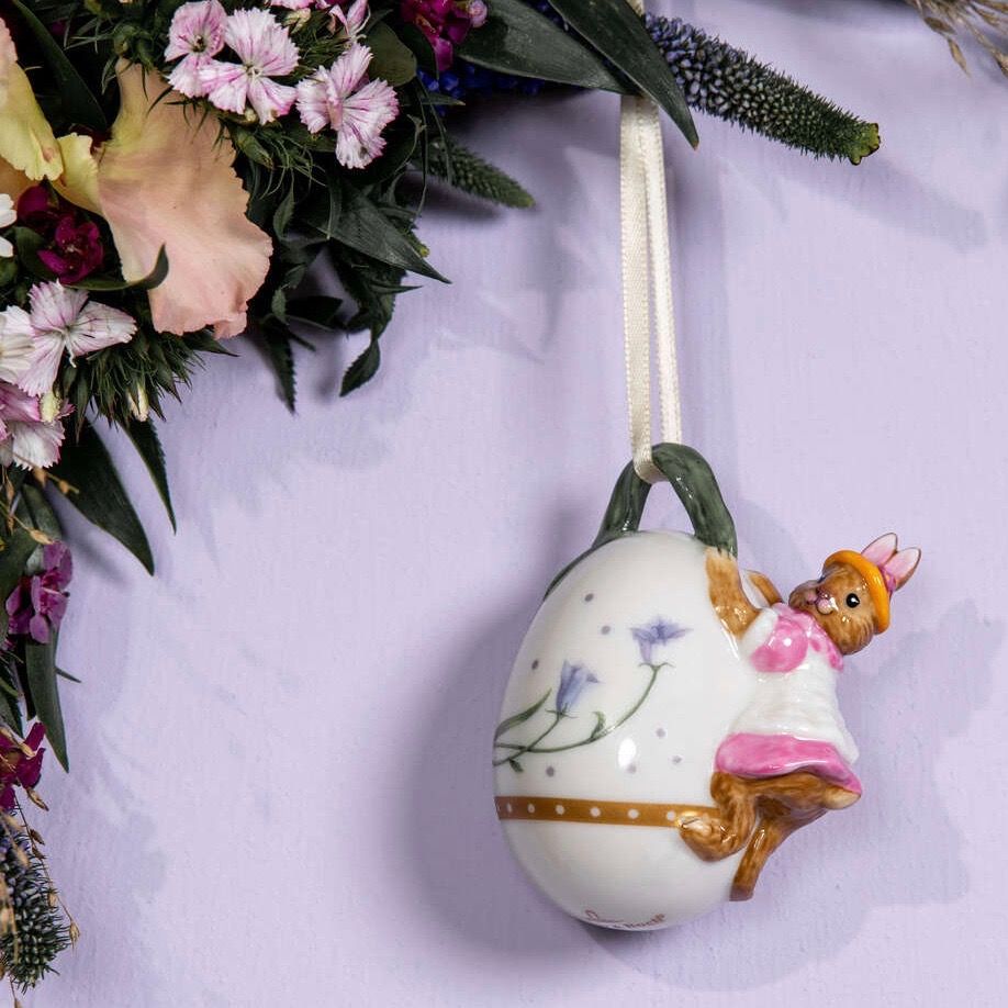 Подвес ВиллеройБох Яйцо пасхальное 8 см фарфор Германия