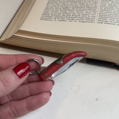 Нож перочинный нескладной 9 см красный