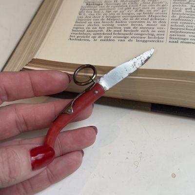 Нож перочинный нескладной 9 см красный