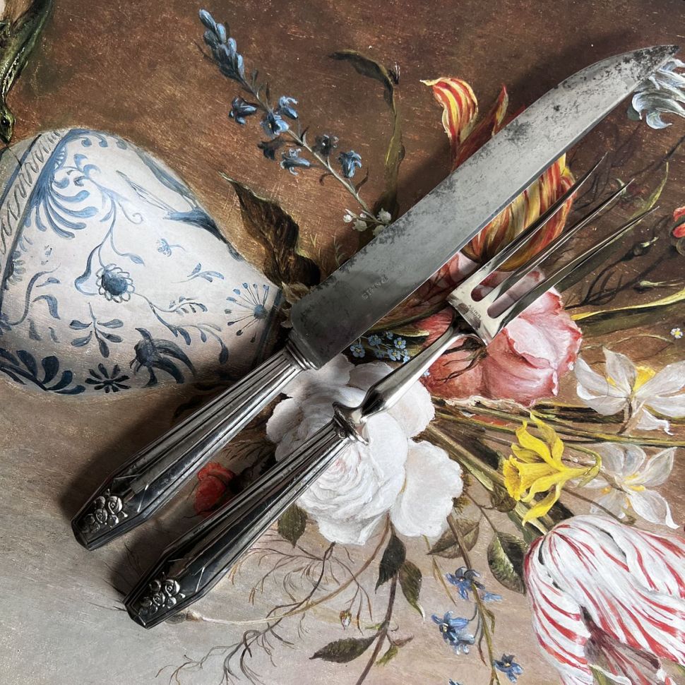 Нож вилка для мяса набор 2 предмета Франция