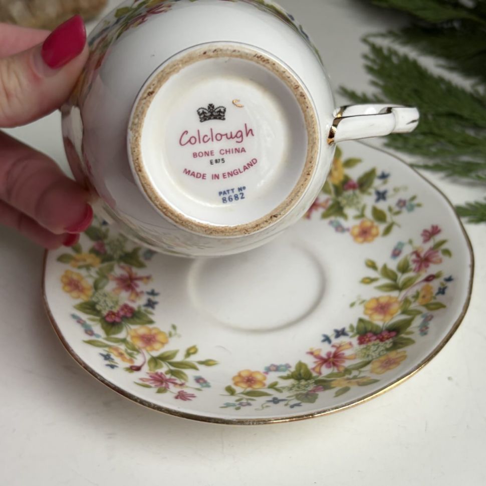 Чайная пара Colclough Hedgerow 200 мл Англия 