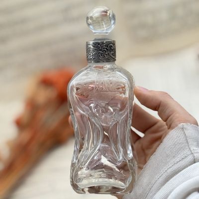 Флакон для одеколона 0,1 л хрусталь  серебро Франция 