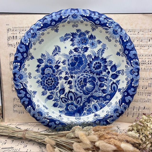 Тарелка блюдо Delft Raam 35 см керамика Голландия