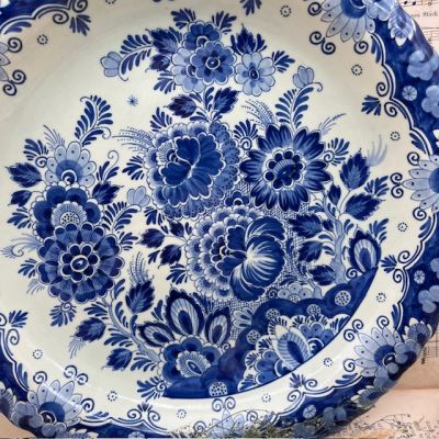 Тарелка блюдо Delft Raam 35 см керамика Голландия