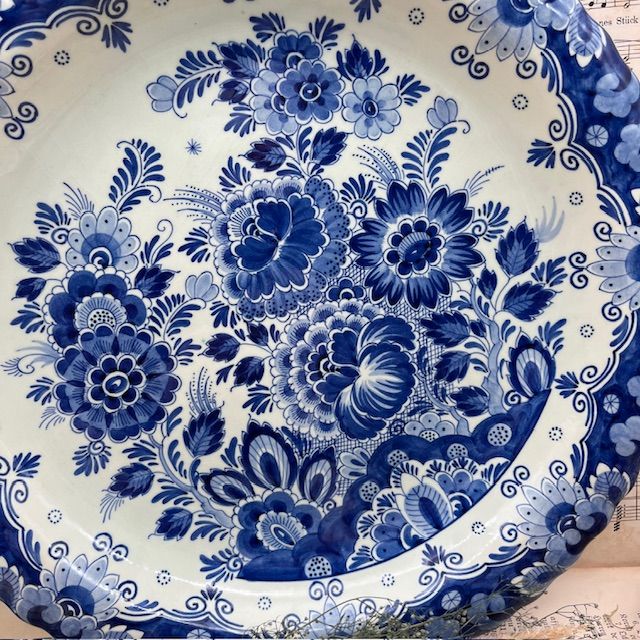 Тарелка блюдо Delft Raam 35 см керамика Голландия