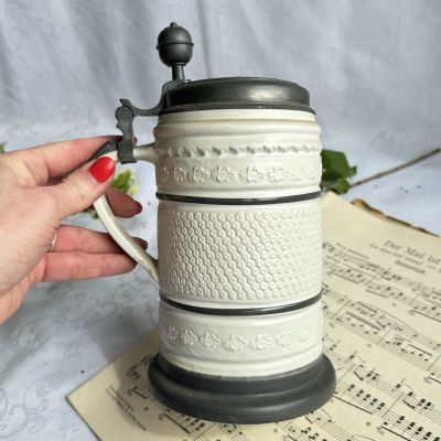 Кружка пивная 1,1 керамика олово Германия