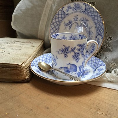 Кофейная пара Royal Tuscan 60 мл Птички синички Трещины