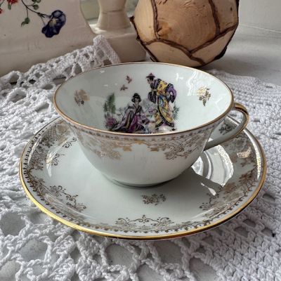 Чайная пара Limoges Nankin 150 мл Франция   