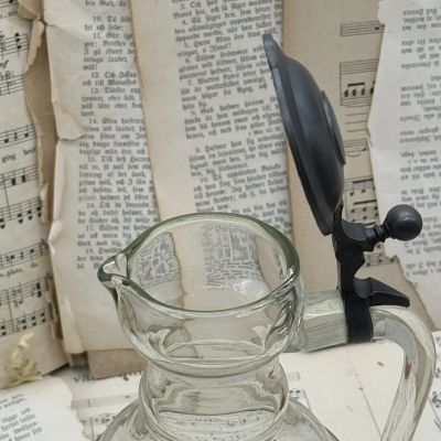 Кувшин 1.2 л стекло олово ручная работа Германия 