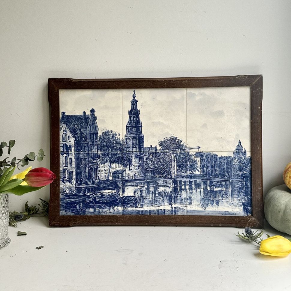 Панно 50х35 см Пейзаж плитка дерево