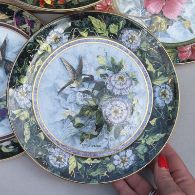 Тарелка Franklin Mint Royal Doulton Белоухий колибри 21 см фарфор Англия
