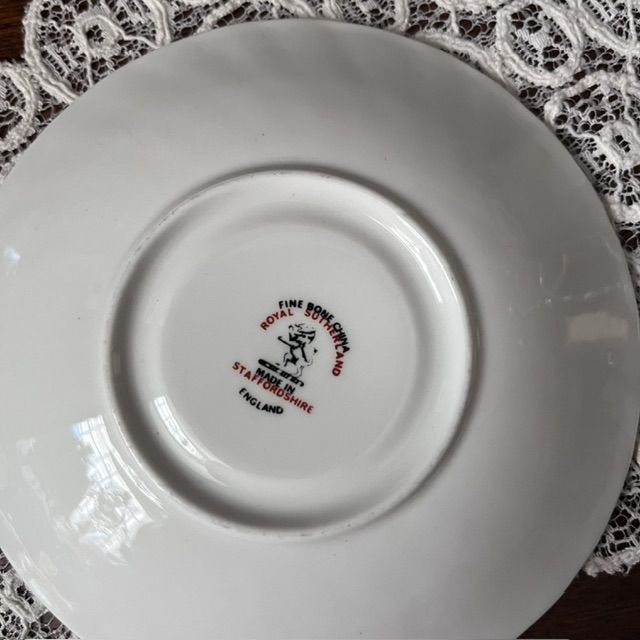 Чайная пара Royal Sotherland Staffordshire 200 мл Англия 1920-1940 г.г.