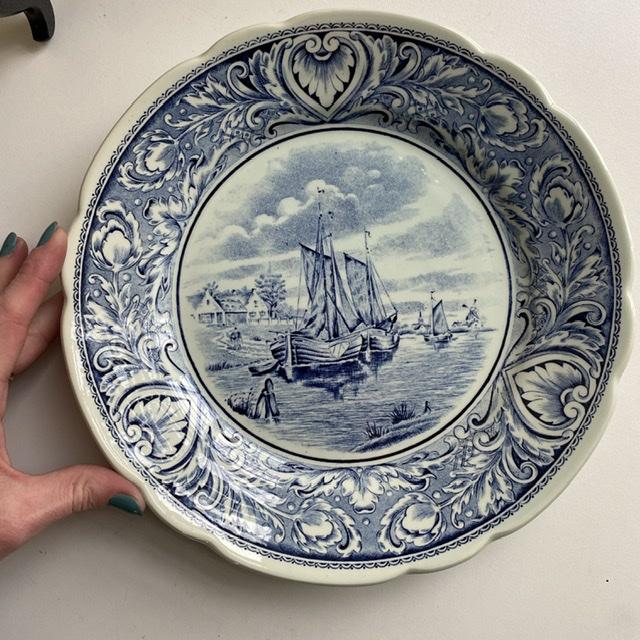 Тарелка Delfts by Boch 25 см керамика Голландия 120 лет