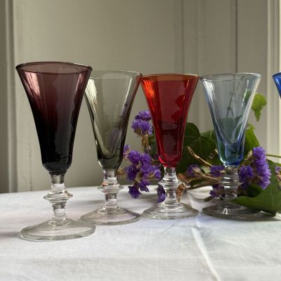 Рюмка на ножке 40 мл хрустальное стекло дымчатый