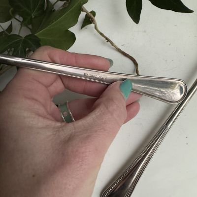 Ложка и вилка салатные набор EP Zink серебрение Италия