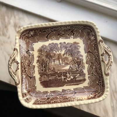 Блюдо 24 см Mason's Patent Ironstone Vista Англия (склейка)