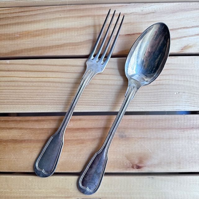 Ложка столовая 22 см серебрение Франция