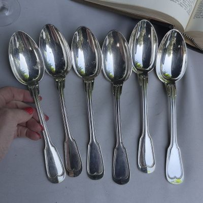 Ложка столовая 22 см серебрение Франция