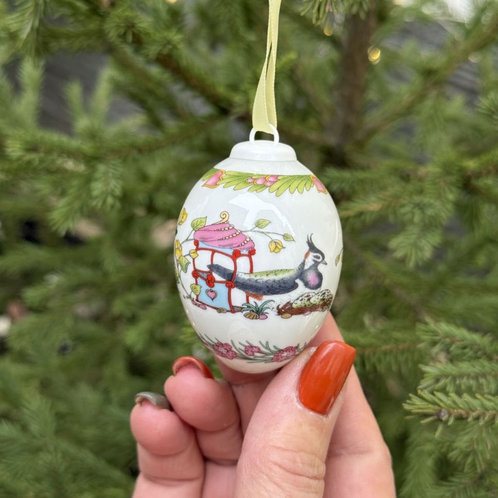 Подвес Яйцо пасхальное Hutschenreuther 7 см фарфор Германия 1999 г.