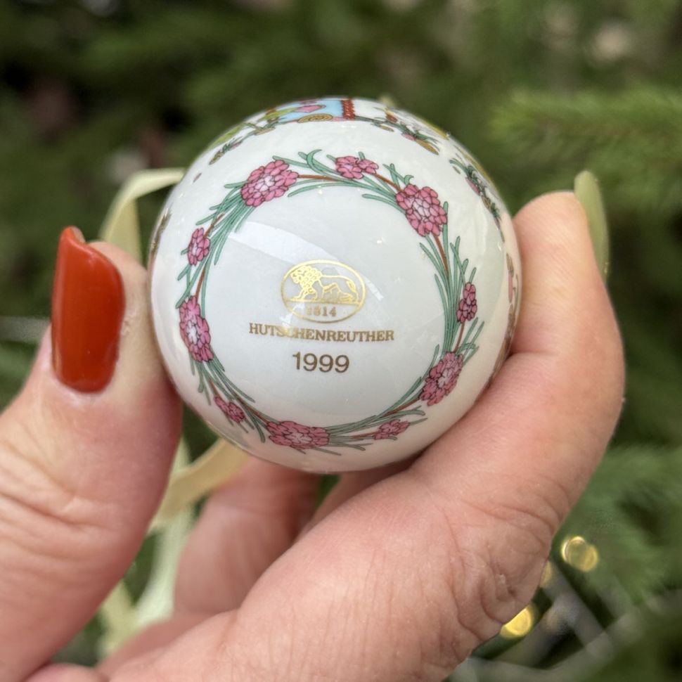 Подвес Яйцо пасхальное Hutschenreuther 7 см фарфор Германия 1999 г.