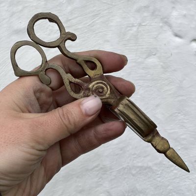 Ножницы мушеты для тушения свечи 15 см латунь