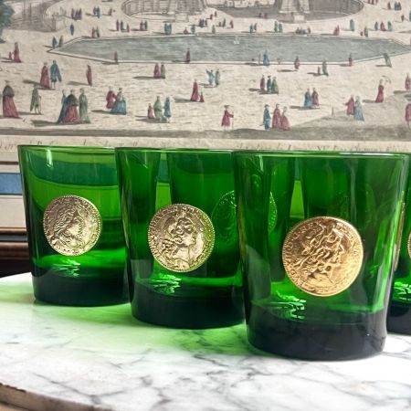 Стакан с медальоном Короли Франции 200 мл хрустальное стекло Италия