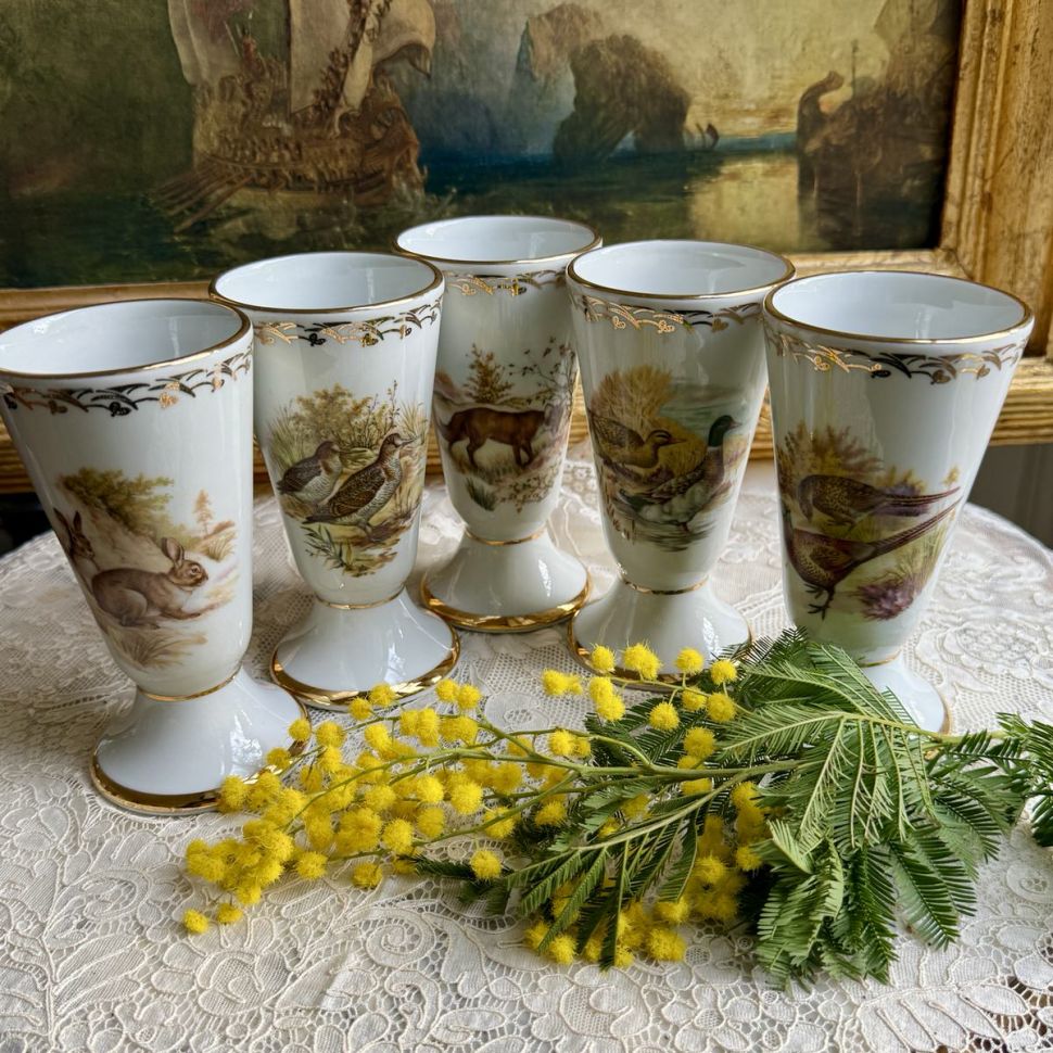 Мазагран Limoges Дикие утки 200 мл фарфор Франция