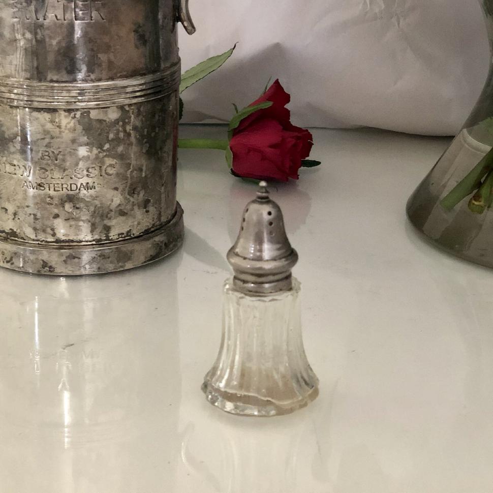 Солонка стекло и серебрение 50-е гг